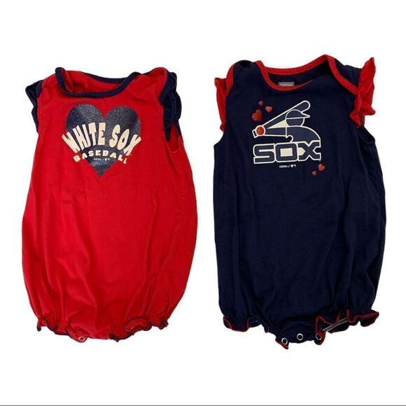 WHITE SOX BASEBALL Toddlers’ Onesie Bundle Red/Blue Size 18 MONTH - Picture 1 of 9